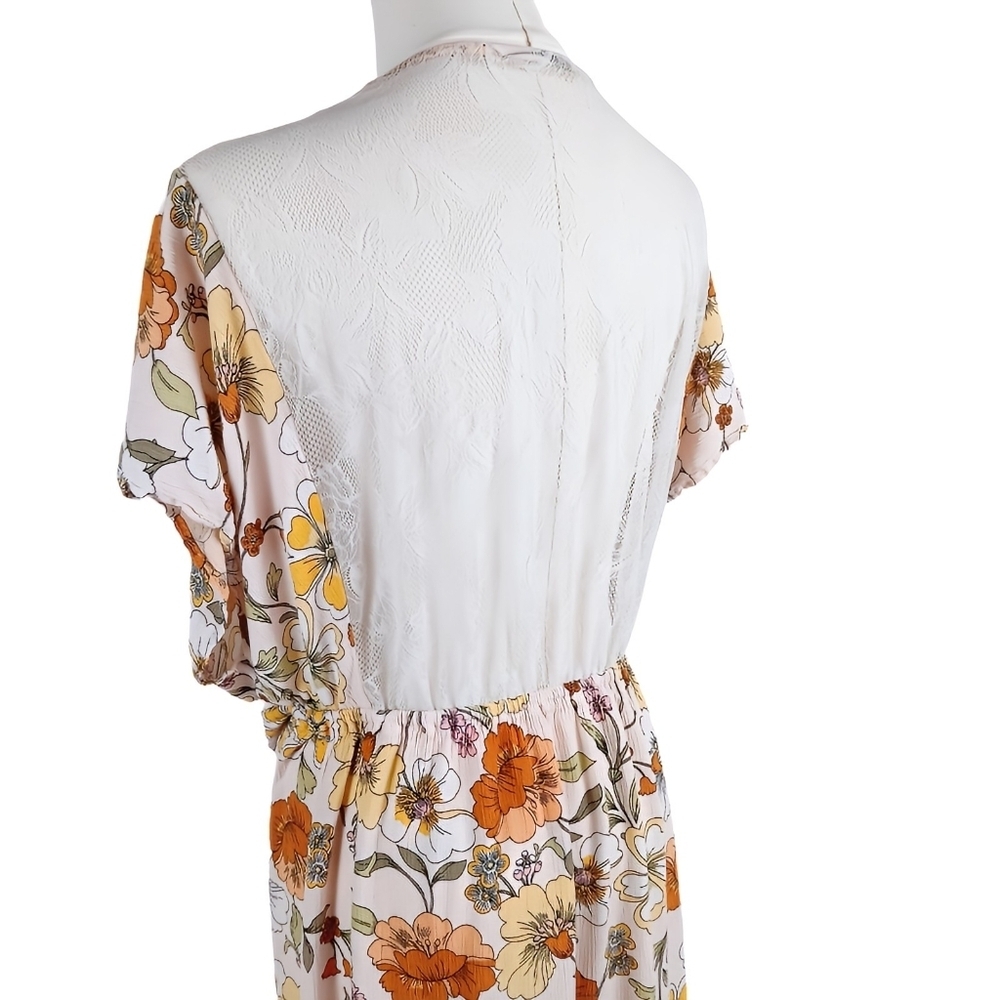 Liberty Love Sheer Lace Floral Kimono Duster M - Picture 6 of 9
